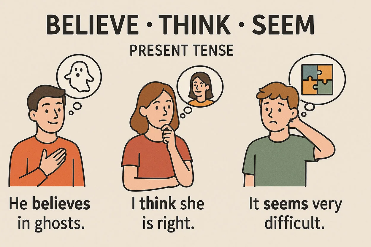 Creer, pensar y parecer. ¿Qué tiempo usamos?