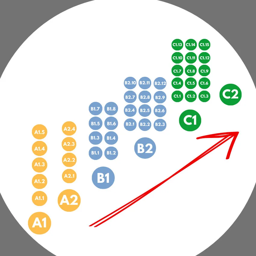 Progrès dans les niveaux d'espagnol