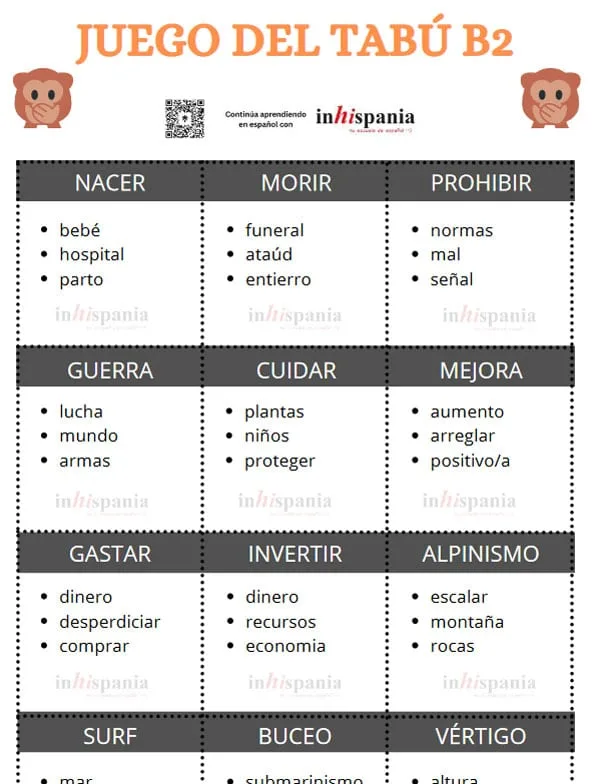 Игра для изучения испанского языка